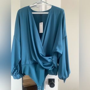 Dropped shoulder wrap bodysuit from Dynamite